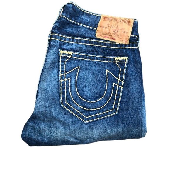 Vintage True Religion Jeans Size 36 BOBBY SUPER T Blue - Picture 4 of 7